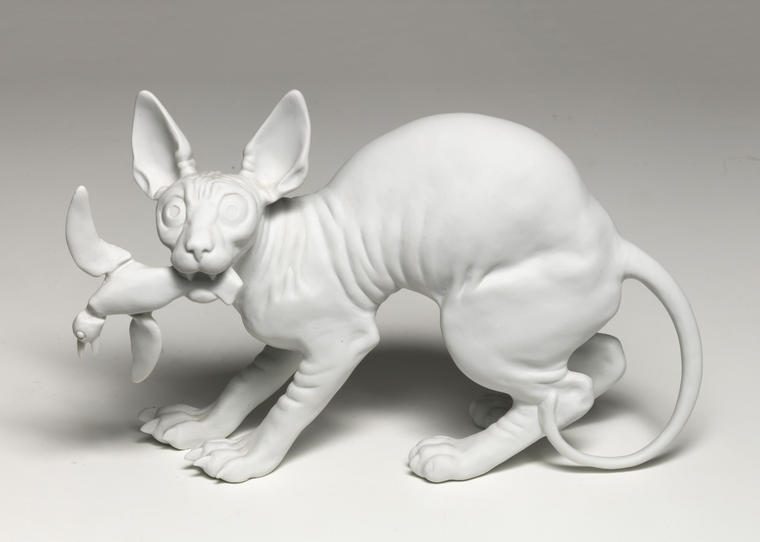 Кошка с птицей (Felis silvestris catus), 2020