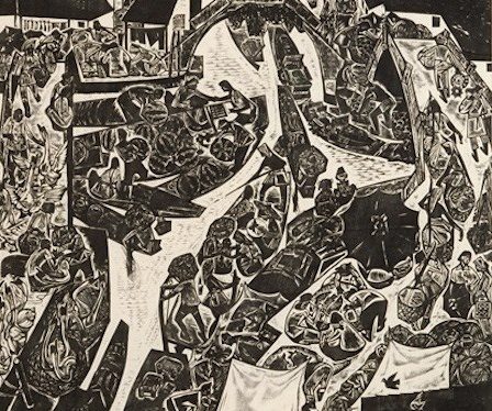 繁忙的水乡 (Bustling Village on the Water), 1980