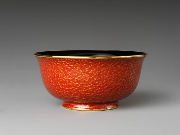 Bowl “Red Gold” (红金斑犀皮漆碗), H.6 D.12.4 cm, 2011