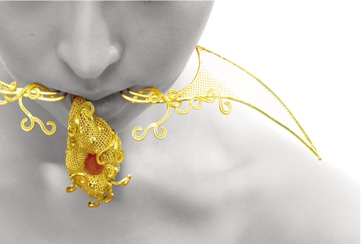 украшение из сетчатого золота (细金工艺)